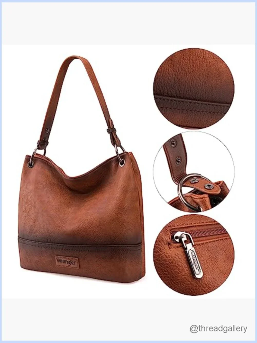 Vegan Leather Hobo Bag Top Handle Shoulder Purse Handbag